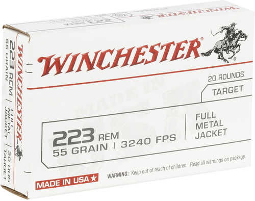 Winchester USA 223 Remington 55Gr FMJ 20Rd 50Bx/Cs