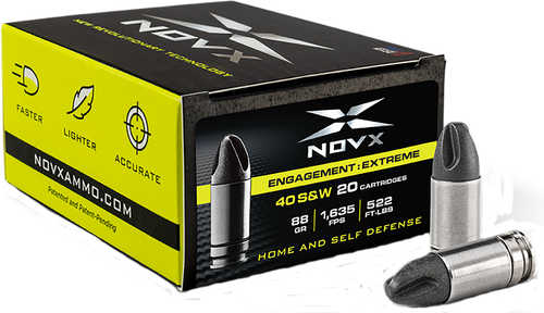 40 S&W 88 Grain FMJ 20 Rounds NovX Ammunition