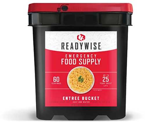 Wise Foods Grab N Go Bucket Freeze Dried Entrees 60 Servings per