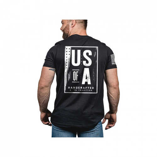 NINE LINE APPAREL Mens Shirt US Of A Black Large