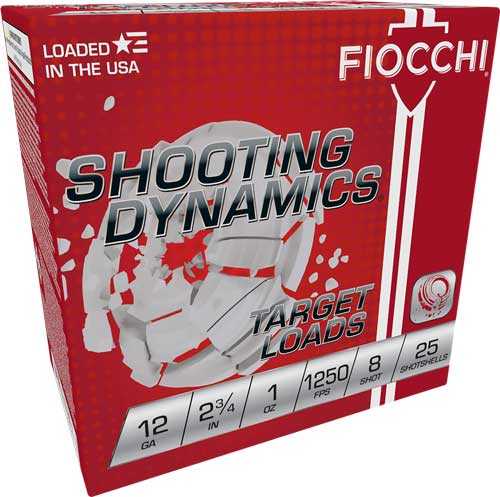12 Gauge 2-3/4" Lead #8  1 oz 250 Rounds Fiocchi Shotgun Ammunition