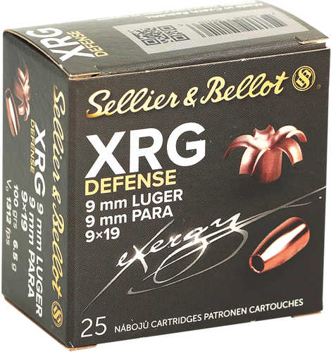 9mm Luger 100 Grain Hollow Point 25 Rounds Sellier & Bellot Ammunition