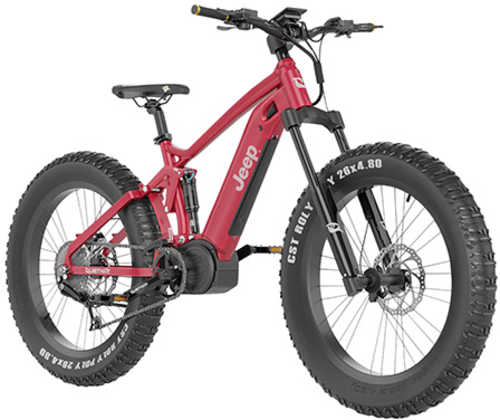 QuietKat Jeep Bike Red Medium 5'6" To 6' SRAM 9-Speed 750 Watt Motor