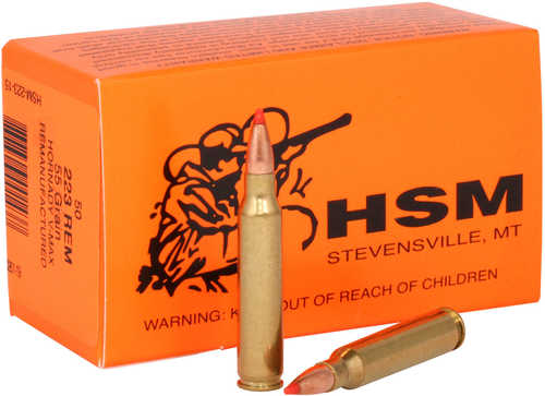 223 Rem 55 Grain V-Max 50 Rounds hsm Ammunition 223 Remington