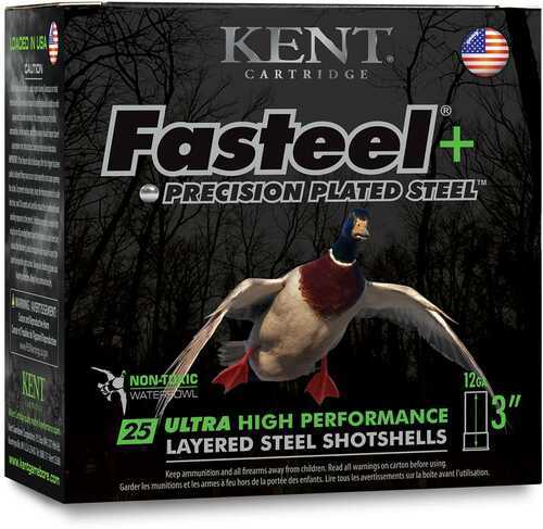 Kent FaSteel + Precision Plated Steel Waterfowl Shotshells 12Ga 3" 1-1/4Oz 1450 Fps  #4 & #6 25/ct