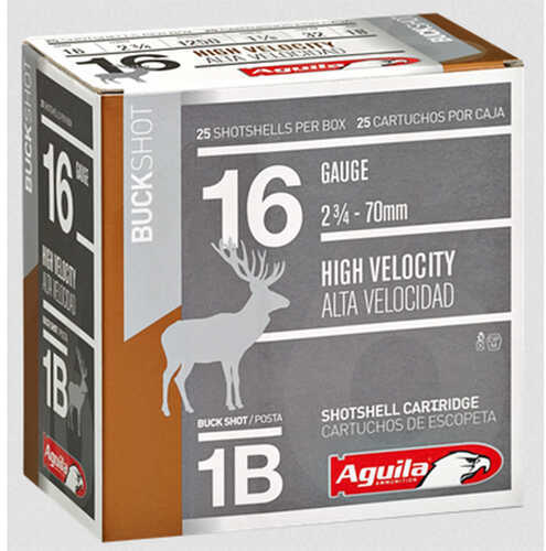 Aguila Field Shotshells 16 Ga 2-3/4" 1-1/8Oz 1250 Fps #B 25/ct