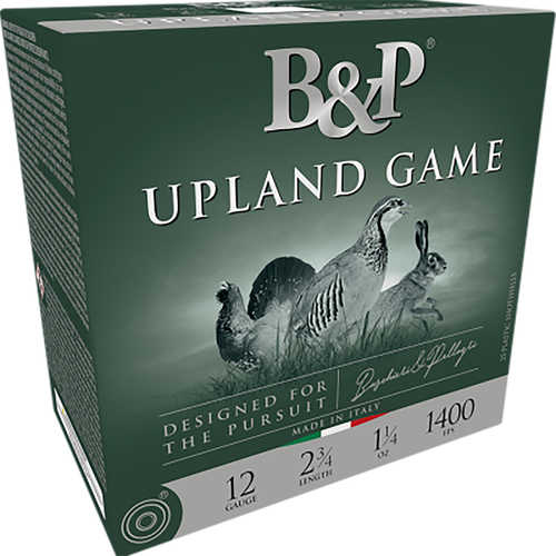 B&P Ammunition Upland Game Classic 12 Gauge 2.50" 1 Oz 8 Shot 25 Per Box/ 10 Case