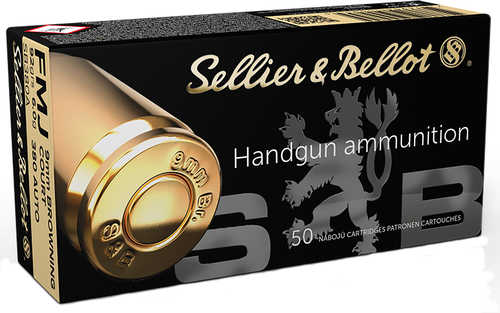 380 ACP 92 Grain Full Metal Jacket 50 Rounds Sellior & Bellot Ammunition