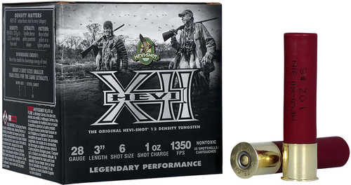 HEVI-Shot 28 Gauge 3" 1 Oz 6 Shot Shotgun Ammo 25 Pround Box