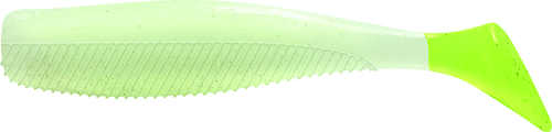 Quiver Shad 4in 5pk W/jh Glow/chart Model: E-vqsj40-06