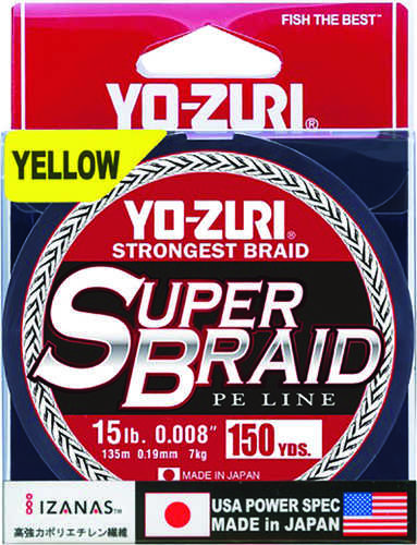 Superbraid Line 150yd 15lb Yellow Model: Yz Sb 15lb Yl 150yd