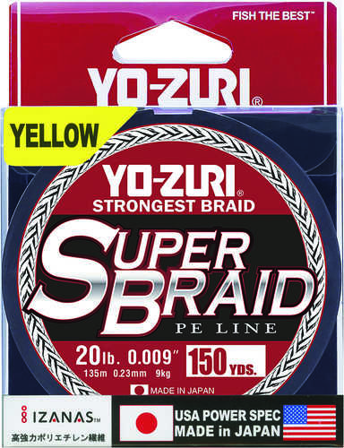 Superbraid Line 150yd 20lb Yellow Model: Yz Sb 20lb Yl 150yd