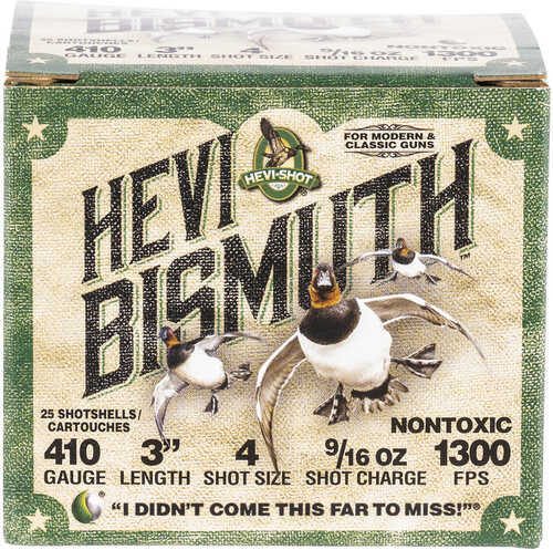 Hevishot Hevi-Bismuth Waterfowl 410 Gauge 3" 9/16 Oz 4 Shot 25 Bx/ 10 Cs