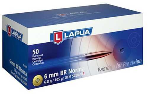 Lapua Scenar-l 6mm Br Norma 105gr Hollow Point Ammo 50 Rounds