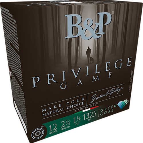 B&P Ammunition Privilege Game 12 Ga 2 3/4" 1-1/5 Oz 5 Shot 25 Round Box