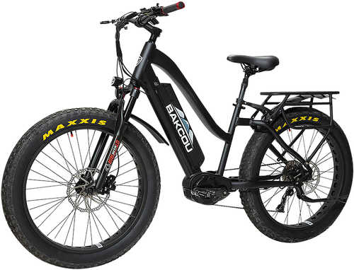 Bakcou E-bikes B-Mst26-B-B21 Mule St 26 Matte Black 18" W/Stand Over Height Of 26" Frame, Shimano Alivio Hill-Climbing 9