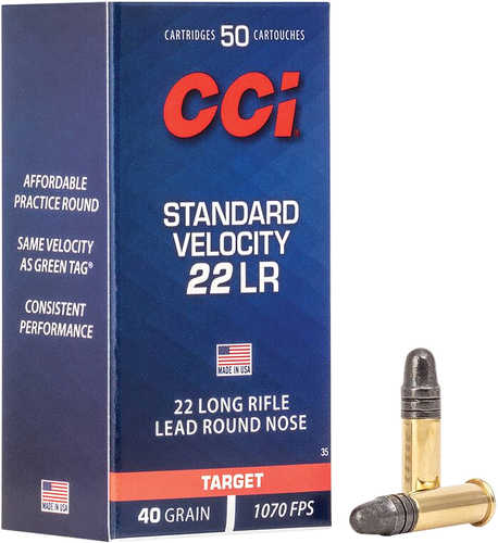 22 Long Rifle 40 Grain Lead 50 Rounds CCI Ammunition