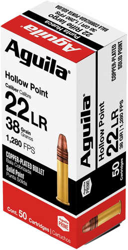 Aguila Super Extra Rimfire Ammunition .22 LR 38 Gr CPHP 1280 Fps 50/ct