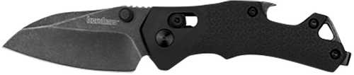 Kershaw 8337 Craze EDC 2.35" Folding Reverse Tanto Plain Blackwash 8Cr13MoV SS Blade, Black Textured GFN Handle