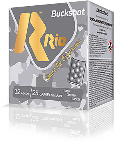 Rio Royal Buck 12 Gauge 2 3/4" 4 Buck Shot Ammo 25 Per Box