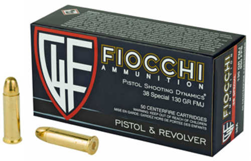 Fiocchi Range Dynamics Pistol 38 Special 130 gr Full Metal Jacket (FMJ) 50 Per Box