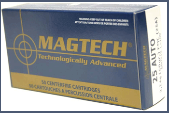 25 ACP 50 Grain Full Metal Jacket Rounds MAGTECH Ammunition