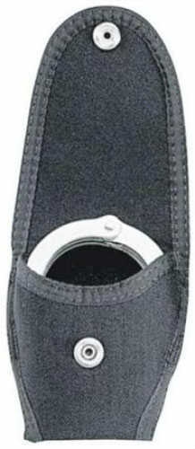 Uncle Mikes 88781 Handcuff Case with Flap Nylon Black