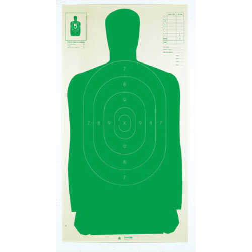 B27FSA Silhouette Green Paper Targets 24x45'' 100Pk