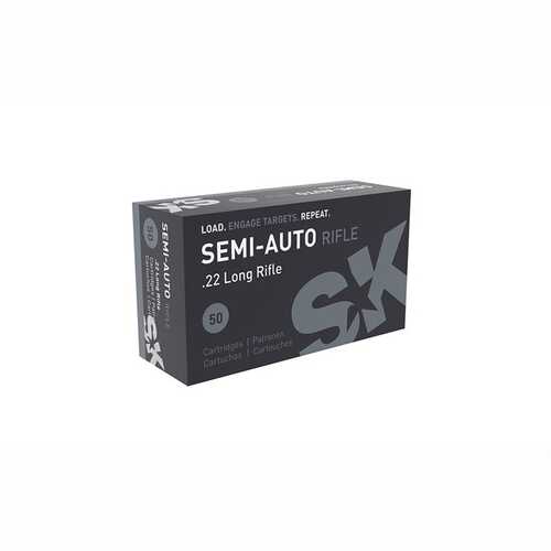 Sk Target Semi-Auto Rifle Ammo 22 Long Rifle Lead Round Nose 40 Grains 1132 fps 50 Rounds