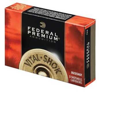 12 Gauge 3" Lead 000 Buck  10 Pellets 5 Rounds Federal Shotgun Ammunition