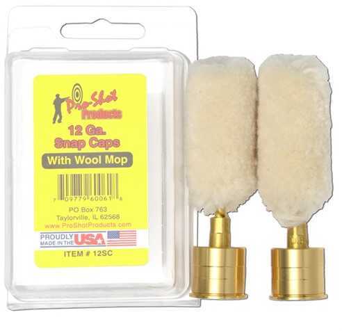 Pro-Shot 12SC Shotgun Snap Caps 12 Gauge Cotton/Brass 2 Pack