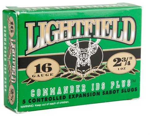 16 Gauge 2-3/4" Lead Slug  7/8 oz 5 Rounds Lightfield Shotgun Ammunition