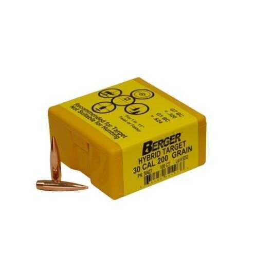 Berger 30 Caliber .308 Diameter 200 Grain Match Hybrid Target 100 Count