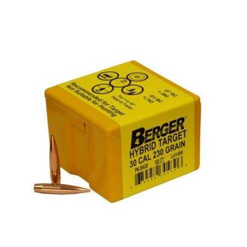 Berger 30 Caliber .308 Diameter 230 Grain Hybrid Target 100 Count