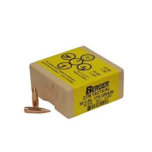 Berger 30 Caliber .308 Diameter 175 Grain Match  OTM Tactical 100 Count