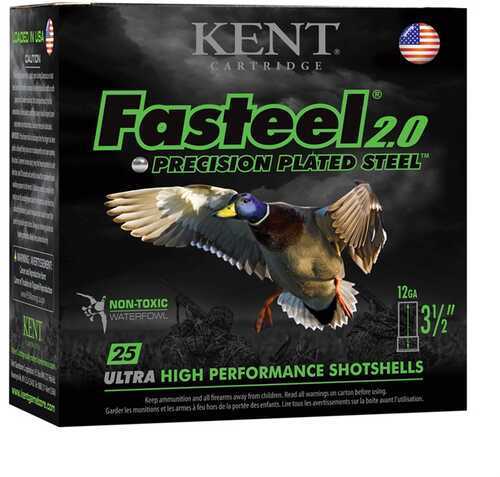 Kent Cartridge K1235FS363 Fasteel Waterfowl 12 Gauge 3.5" 1-1/4 Oz 3 Shot 25 Bx/ 10 Cs