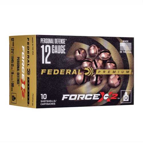 12 Gauge 2-3/4" Lead 00 Buck  9 Pellets 5 Rounds Federal Shotgun Ammunition