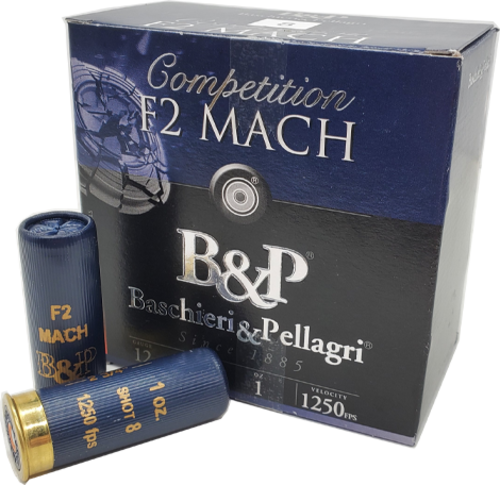 B&P 12 Gauge 2-3/4'' 7/8 Oz #8 Lead Shot 250 Round Case