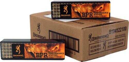 Browning Ammo B194122100 BPR Performance Rimfire 22LR 40Gr Hollow Point 100 Per Box/10 Case