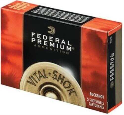 12 Gauge 2-3/4" Lead 00 Buck  12 Pellets 5 Rounds Federal Shotgun Ammunition