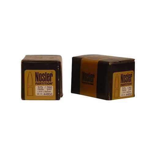 Nosler Partition Spitzer 375 Caliber 260 Grain 50/Box