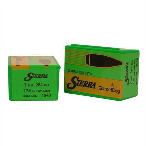 Sierra Gameking 7MM Caliber 175 Grain Boat Tail Spitzer 100/Box Md: 1940 Bullets