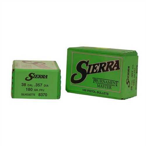 Sierra 38 Caliber .357 Diameter 180 Grain Full Profile Jacket Matchking 100 Count