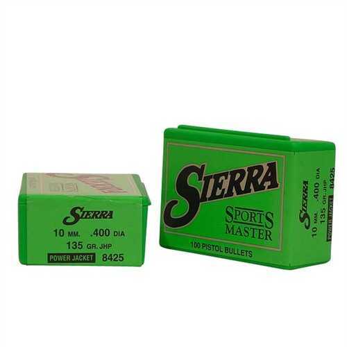 Sierra 10MM 135 Grains JHP .400" 100/Box Bullets