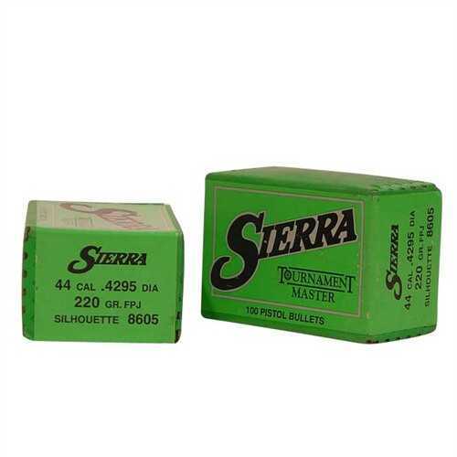 Sierra Tournament Master 44 Caliber 220 Grain Full Profile Jacket 100/Box Md: 8605 Bullets