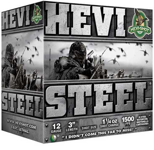 12 Gauge 3" Steel BB  1-1/4 oz 25 Rounds Hevi-Shot Shotgun Ammunition