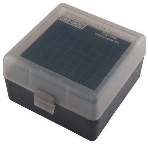 MTM Flip-Top Ammo Box 100 Rounds 223/204 Ruger/6x47 Clear Smoke