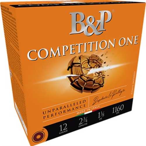 Baschieri & Pellagri Competition One 12 Gauge 2-3/4" #7.5 Lead Shot 1160 fps 1 1/8 Oz 250 Rounds Case