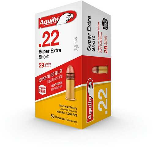 Aguila Super Extra Rimfire Ammunition .22 Short 29 Gr SP 1095 Fps 50/ct