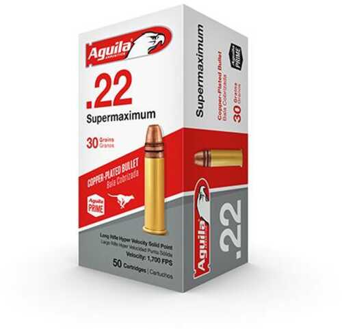 Aguila Super Maximum Rimfire Ammuntion .22 LR 30 Gr CP 1700 Fps 50/ct